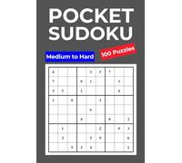 Pocket Sudoku 4x6: Sudoku Puzzles Book for Adults From Medium to Hard with Solutions | Travel Size Edition | One Puzzle per Page