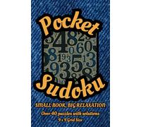 Pocket Sudoku (9x9 Grid): Classic Puzzles | 100 Pages | Denim Cover | Travel-Size Logic Game Book for Adults and Teens