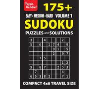 Pocket Sudoku Books For Adults: 175+ Easy, Medium & Hard Puzzles, Volume 1, includes Solutions | Compact 4x6 Travel-Friendly Size