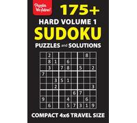 Pocket Sudoku Books For Adults: 175+ Hard Puzzles, Volume 1, includes Solutions | Compact 4x6 Travel-Friendly Size