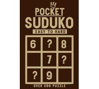 Pocket Sudoku Easy To Hard - Sudoku compatto da viaggio, con oltre 200 puzzle, formato mini e piccolo, per adulti e anziani su strada per viaggiare, 5 livelli... Adatto piccolo portatile 10,2 x 15,2
