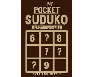 Pocket Sudoku Easy To Hard - Sudoku compatto da viaggio, con oltre 200 puzzle, formato mini e piccolo, per adulti e anziani su strada per viaggiare, 5 livelli... Adatto piccolo portatile 10,2 x 15,2