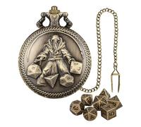 Pocket Watch Dice Set, 7X Polyhedral Dice Set, Metal Dice Set for RPG, Multi-Sided Game Dice Set, Travel Dice Set, Role Playing Game Dice, Dungeon and Dragon Dice Set for Travel and Role-Playing