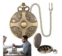 Pocket Watch Dice Set, Steampunk Gear Pocket Dice, Portable Dice Necklace, Dice Set for Board Games, Steampunk Dice Necklace, Dice for Role Playing Games, Table Decoration Dice, Vintage Pocket Watch D