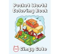 Pocket Worlds Coloring Book: 30 Hand Drawn Pages of Cozy Pocket Houses and Cozy Pocket Campers with positive affirmations