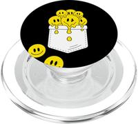 Pocket Yellow Smile Faces Melting Happiness Graphic Designs PopSockets PopGrip per MagSafe