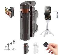 Pocketflex Mini Treppiede, Mini Treppiede portatile, Selfie Stick Treppiede 360, Treppiede per telefono con telecomando staccabile, interruttore a pulsante retrattile One-Touch (Nero)