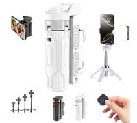 Pocketflex Mini Treppiede, Mini Treppiede portatile, Selfie Stick Treppiede 360, Treppiede per telefono con telecomando staccabile, interruttore a pulsante retrattile One-Touch (Bianco)