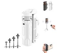 Pocketflex Mini Tripod, Mini Tripod with Fill Light and Remote,Bluetooth 5.2 Chip Remote Selfie Stick,360° Rotation Selfie Stick Tripods for Selfies, Vlogs, Landscape Photography (White*2light)