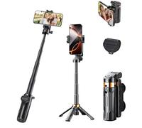 Pocketflex Mini Tripod,Selfie StickTripod, Pocket Size Portable Phone Tripod, RetractableTripod for Phone with Wireless Detachable Remote Control, Live Streaming, Video Recording (black)