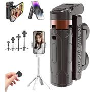 Pocketflex Mini Tripod, Tripod Jj02 Pocketflex, Razunoth Tripod Mini Jj02, 360°Flexible Rotation, Pocketflex Tripod with Detachable Remote Control and Bluetooth Remote Control (Black,NO light)