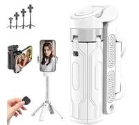 Pocketflex Mini Tripod, Tripod Jj02 Pocketflex, Razunoth Tripod Mini Jj02, Pocketflex Tripod with Detachable Remote Control, Foldable 360° Rotation Mini Cell Phone Assisted Selfie Stick (White)