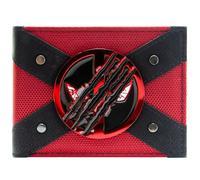 PocketGear Dead Pool e Wolverine Emblema Tagliato Qual è il tuo superpotere? Portafoglio/Portamonete Bi-Fold Porta Tessere e ID, Rosso