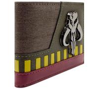 PocketGear Elmo del Cacciatore di Taglie Galattico Emblema Metallico Portafoglio/Portamonete Bi-Fold Porta ID e Carte, Verde