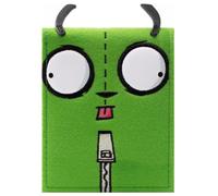 PocketGear Invader Aliena Zim Dal Pianeta Irk Primo Piano del Viso Portafoglio/Portamonete Bi-Fold Porta Carta d'Identità e Tessere, Verde