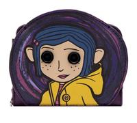 PocketGear Occhi di Bottone Coraline Universo Parallelo Fantasy Oscuro Borsa/Portamonete Tasca con Zip per Monete e Porta Tessere, Viola