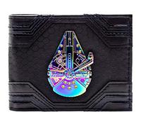 PocketGear Star Millennium Distintivo Falcon Wars Han Iridescente solo Portafoglio, Nero