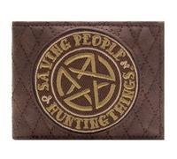 PocketGear Super Natural Salvare le Persone e Cacciare le Cose Motto Portafoglio/Portamonete Bi-Fold Porta Documenti & Carte, Marrone