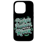 Pockets full of feathers, hearts full of river Custodia per iPhone 14 Pro