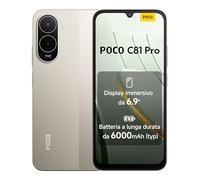 POCO C81 Pro, Smartphone 4+128GB, Oro, Batteria da 6000mAh(typ)