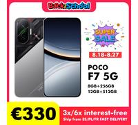 Xiaomi POCO F7 - Smartphone da 12 + 256 GB, fotocamera Sony da 50 MP con OIS, schermo AMOLED da 6,83" 1,5 K a 120 Hz, Snapdragon 8s Gen 4, Hypercharge 90 W, caricatore non incluso, bianco (versione ES