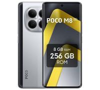 POCO M8 8GB 256GB 6.77" AMOLED 120Hz 5G Dual SIM NFC IP65 Batteria 5520mAh Android 14 Argento