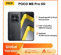 Poco M8 Pro 5G, versione globale, smartphone con processore Snapdragon 7S Gen 4, display da 6,83 pollici, risoluzione 1,5K, frequenza di aggiornamento 120 Hz, batteria da 6500 mAh, ricarica rapida da