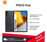 POCO Pad Tablet Versione globale 12.1 ''120Hz 2.5K Display LCD 10000mAh Batteria 33W Caricatore Snapdragon 7s Gen 2 Octa Core Grey