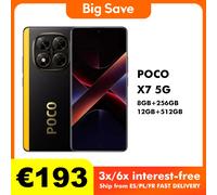 Poco X7 Versione globale Smartphone Dimensity 7300-Ultra 6.67'' 1.5K Display curvo Amoled 45W Turbo Ricarica NFC Sliver