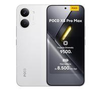 POCO X8 Pro Max, Smartphone 12+512GB, Dimensity 9500s, Batteria 8500mAh (typ), Display AMOLED ultra luminoso, Fotocamera da 50MP con OIS, Bianco, Garanzia 2 anni+1 anno extra, Caricatore non incluso