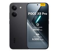 POCO X8 Pro, Smartphone 8+256GB, Dimensity 8500-Ultra, Batteria 6500mAh (typ), Display AMOLED ultra luminoso, Fotocamera 50MP con OIS, Nero, Garanzia 2 anni+1 anno extra, Caricatore non incluso