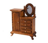 Pocoiau 1/16 Dollhouses Piccolo Vanity Cassettiera Mobili In Miniatura Per Scena Display Decorazione Collezioni Giocattolo Accessori