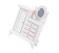 Pocoiau 1/16 Dollhouses Piccolo Vanity Cassettiera Mobili In Miniatura Per Scena Display Decorazione Collezioni Giocattolo Accessori