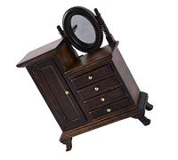 Pocoiau 1/16 Dollhouses Piccolo Vanity Cassettiera Mobili In Miniatura Per Scena Display Decorazione Collezioni Giocattolo Accessori
