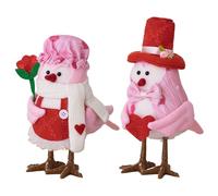 Pocoiau 2 Uccelli Coppia Statuette Decorazione della Casa per I Romantici Occasione Cena Centrotavola Festa Riutilizzabili Ornamenti da Tavolo Festival Creativo Anniversario Festa