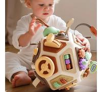 Pocoiau 22 Cubi attività Laterali Giocattolo per Cubi Educativi Bambini con Maniglia Presa L'apprendimento Precoce E Lo Sviluppo delle Abilità Motorie Palla Bambini