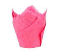 Pocoiau 50 pirottini sofisticati a forma di tulipani per muffin, a prova di unto, per pasticceria, Natale, matrimonio, compleanno