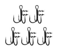 Pocoiau 5Pcs Pesca Viva Pesce Ami Da Pesca Gancio Da Pesca Spinato Attrezzatura Da Pesca Live Biats Fissaggio Set con Treble Designs Resistente alla corrosione Rivestimento Pesce Ganci
