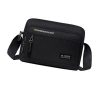 Pocoiau Borsa a tracolla compatta multi tasca leggera design Oxford borsa a tracolla perfetta per viaggiatori organizzazione di archiviazione borse messaggeri da uomo, Nero , One Size