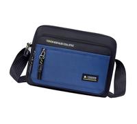 Pocoiau Borsa a tracolla compatta multi tasca leggera design Oxford borsa a tracolla perfetta per viaggiatori organizzazione di archiviazione borse messaggeri da uomo, Blu, One Size