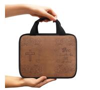Pocoiau Borsa Essenziale Per Culto Con Motivo a Croci Materiali in Poliestere Resistente Agli Strappi Multi Scomparto Per I Membri Del Clero Custodia Per Organizer Per Forniture Clericali