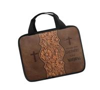 Pocoiau Borsa Essenziale Per Culto Con Motivo a Croci Materiali in Poliestere Resistente Agli Strappi Multi Scomparto Per I Membri Del Clero Custodia Per Organizer Per Forniture Clericali