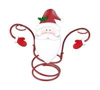Pocoiau Bottiglia di vino di vacanza e supporto di vetro Rack di vino di Santa Rack del metallo per la decorazione domestica di Natale Cucina Rack di stoccaggio