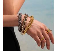 Pocoiau Bracciale Con Ciondoli D'amore Contemporaneo Gioielli Leggeri In Acciaio Inossidabile Regalo Per La Fidanzata O Migliore Versatile Braccialetto A Cuore Da Indossare Ogni Giorno