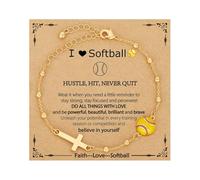 Pocoiau Bracciale regolabile con ciondolo a classico, catena a maglie crocifisso con accento in lega leggera per vari usi. Bracciale a catena regolabile