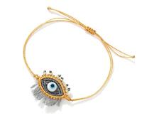 Pocoiau Catena da polso multistrato con perline rotonde eleganti gioielli regolabili per lei accessori per amore uso quotidiano stringa regolabile, Misura unica, come descritto