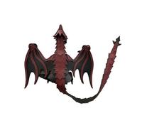 Pocoiau Ciondolo a forma di drago in poliuretano testurizzato, materiali morbidi e flessibili, facile manutenzione, unisex, gioiello a prova di allergia, drago