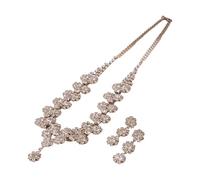 Pocoiau Collana Multistrato Con Accenti Scintillante E Orecchini Coordinati Accessori Da Sposa Regalo Nozze Regalo Nozze Impilabile Unico