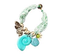 Pocoiau Collana traspirante bohémien sciarpa leggera stampa floreale gioielli per l'uso quotidiano e le vacanze nasconde le rughe del collo collana sciarpa stampata, Misura unica, come descritto, come