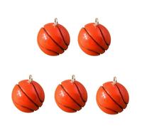 Pocoiau Confezione da 5 delicati ciondoli a forma di pallone da calcio, gioielli adatti per la progettazione di gioielli e accessori per calcio e basket portachiavi, Misura unica, come descritto